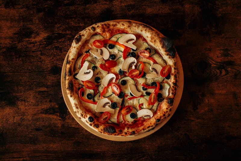 Calexico mod pizza specialty vegetarian pie
